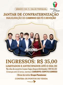 Ingressos antecipados para o jantar podem ser adquiridos até a sexta-feira